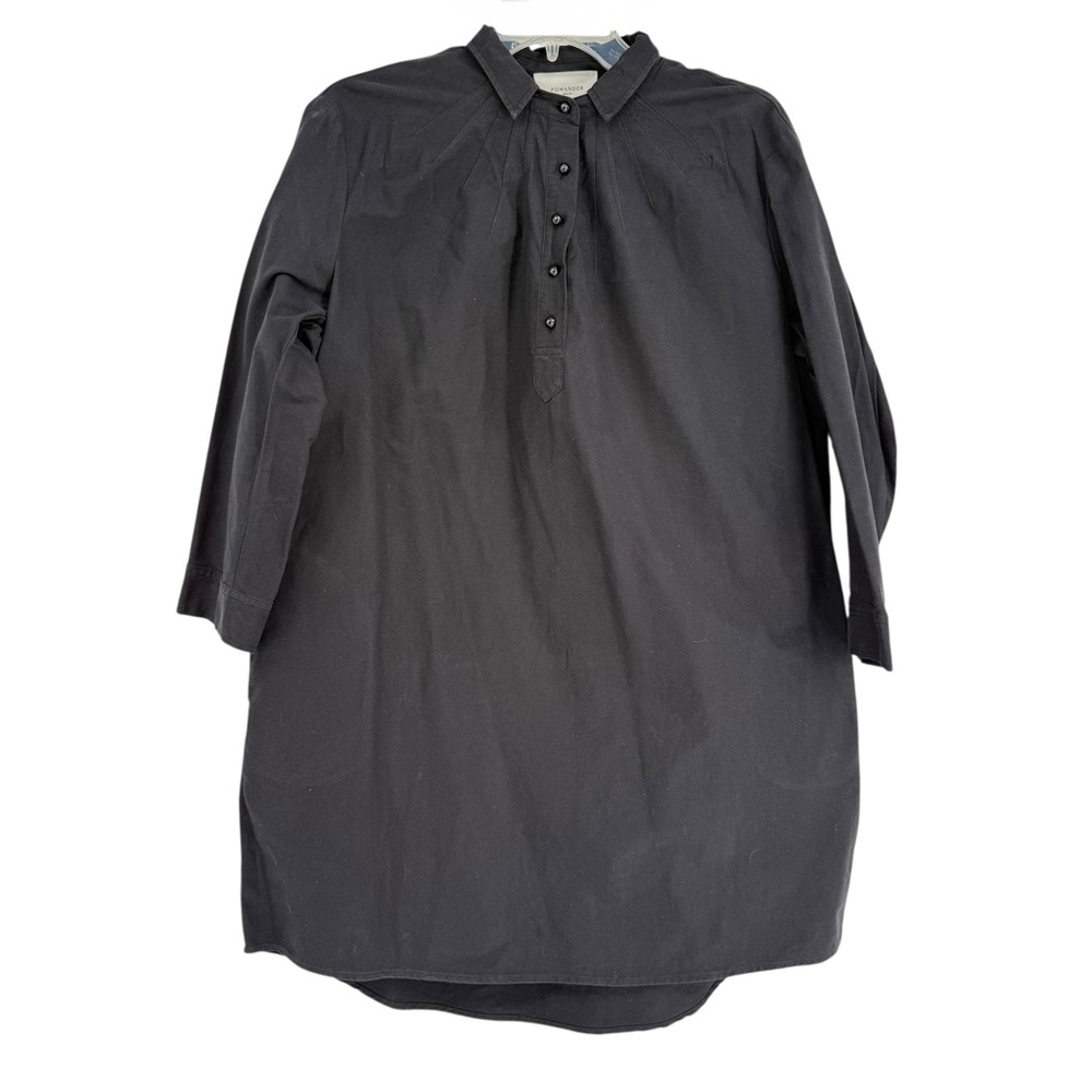 Tuckernuck Pomander Place Black Polly Dress Size Large Long Sleeves Cotton